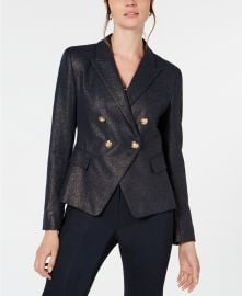 Jezebel Metallic-Threaded Double-Breasted Blazer at Macys